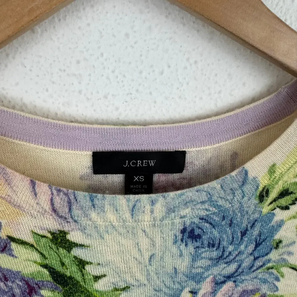 J. Crew Margot Merino Wool Sweater in Vintage Floral